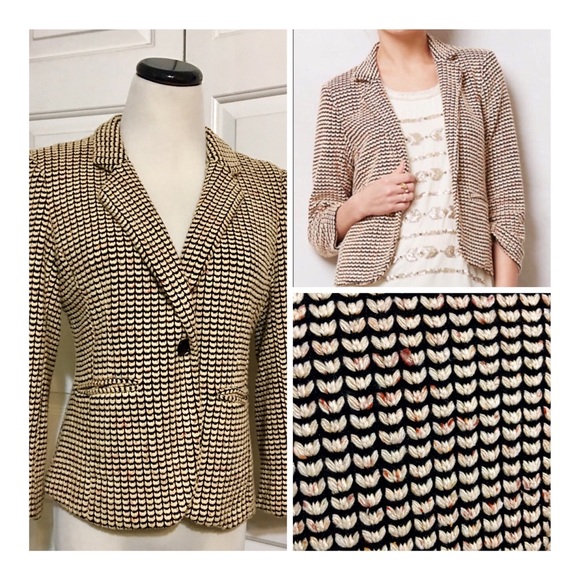 Anthropologie Jackets & Blazers - Anthropologie Cartonnier Tweed Knit Blazer